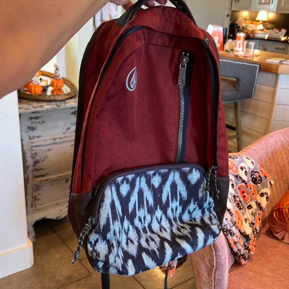 Volcom backpack ~ ikat print